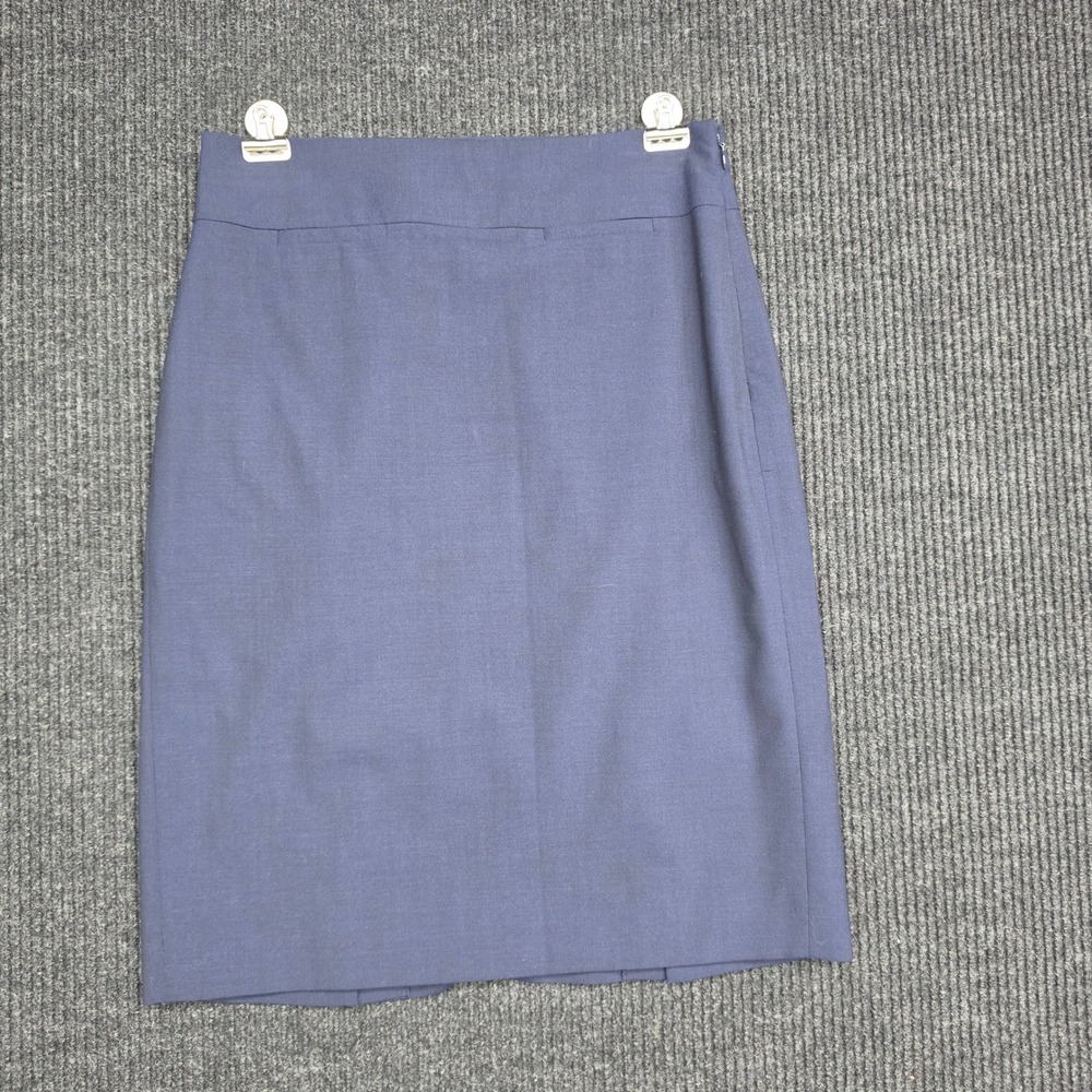 Banana Republic Navy Blue Wool Blend Pencil Skirt Size 2 Office Professional